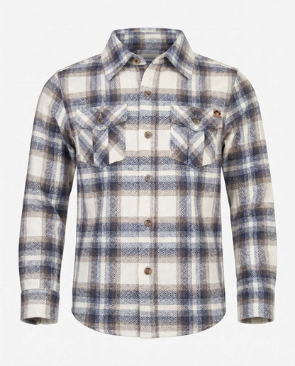 Appaman Boys Flannel Shirt - Off White Plaid