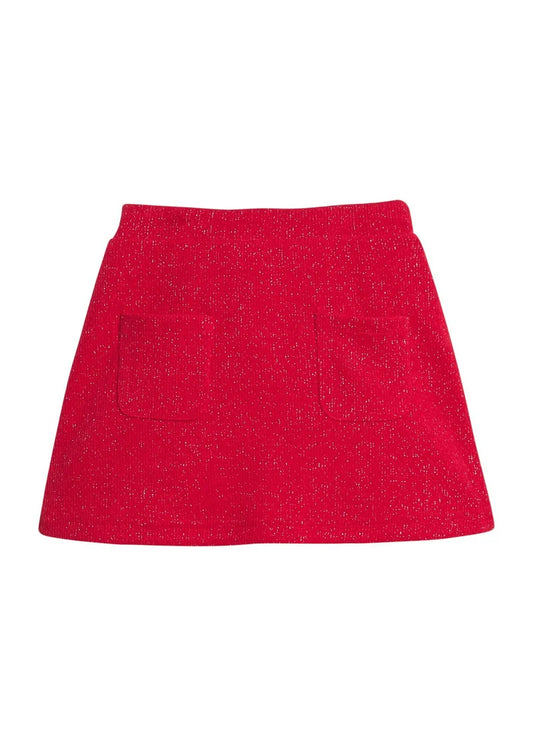 Bisby Girl's Patch Pocket Skort - Crimson