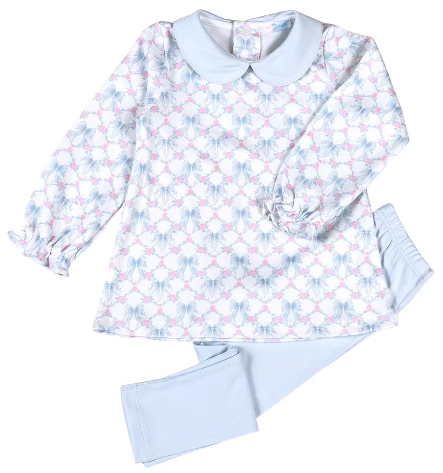 Baby Loren Girls Blue Coquettes Legging Set