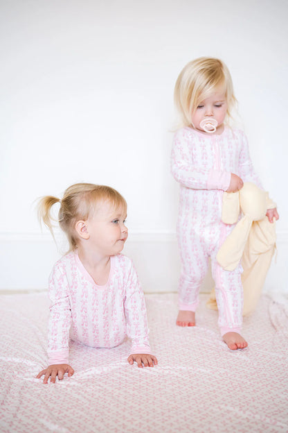 Uptown Baby Long Sleeve Romper - Ballet