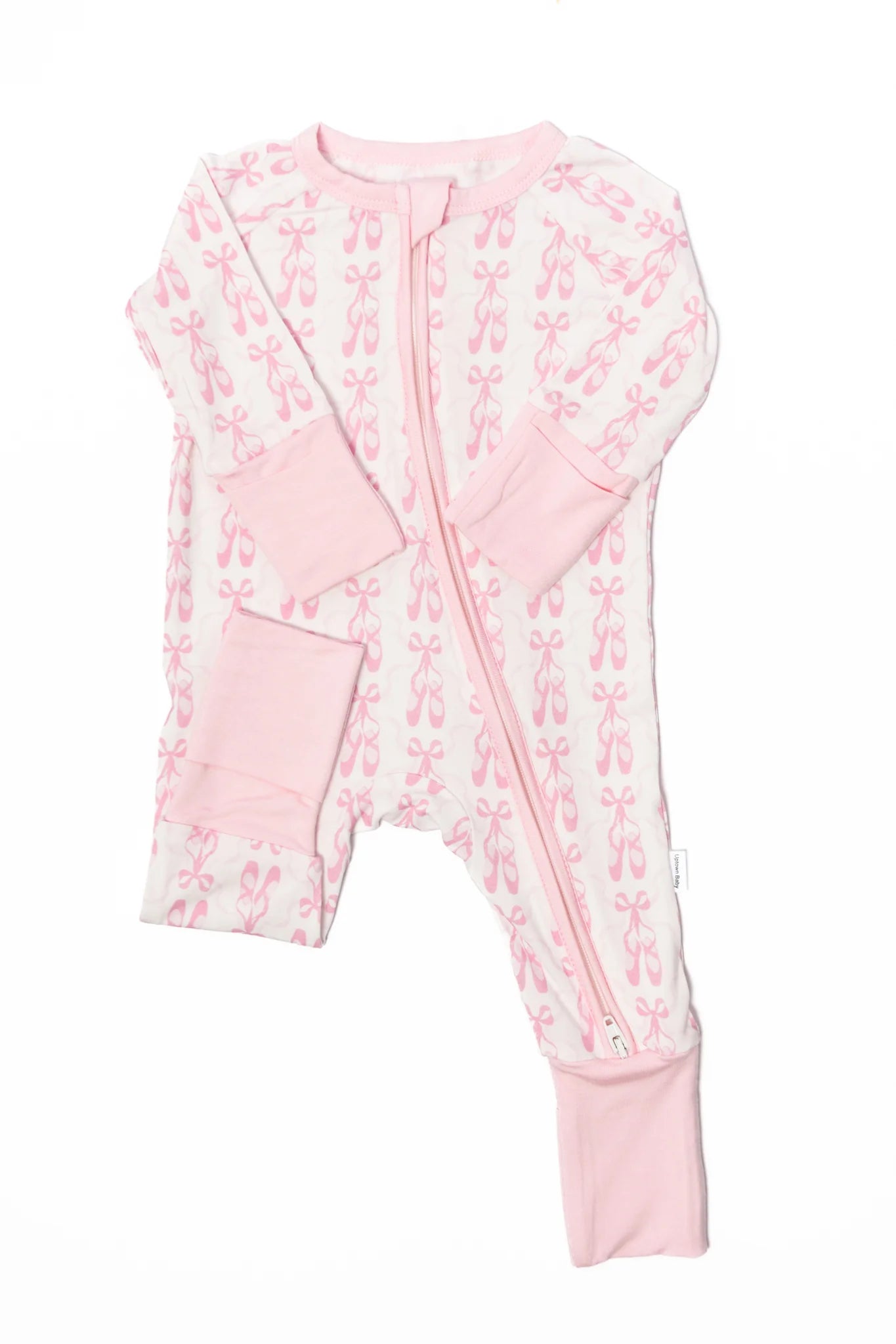 Uptown Baby Long Sleeve Romper - Ballet