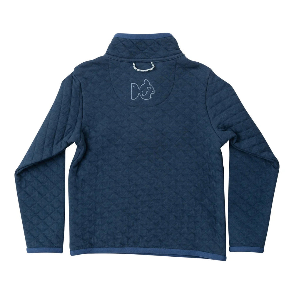 PRODOH Quilted Zip Pullover in Big Dipper Navy