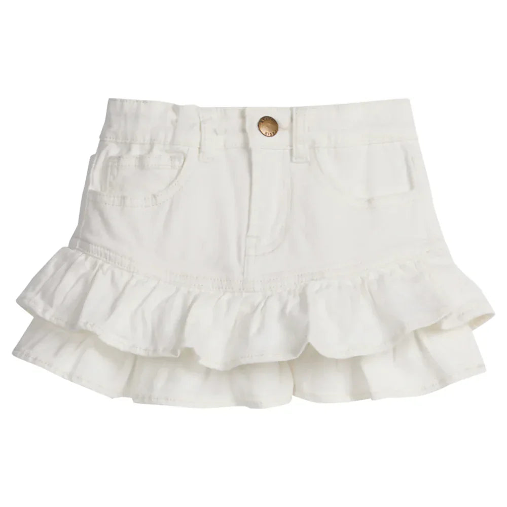 BisbyBisby Girls Denim Mini Skirt - IvoryBabysupermarket
