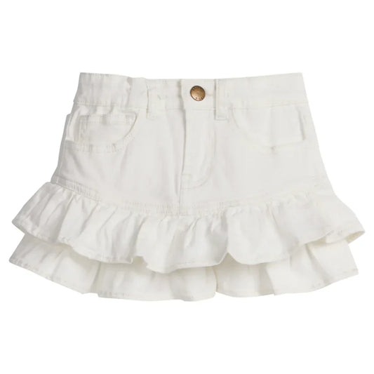 BisbyBisby Girls Denim Mini Skirt - IvoryBabysupermarket