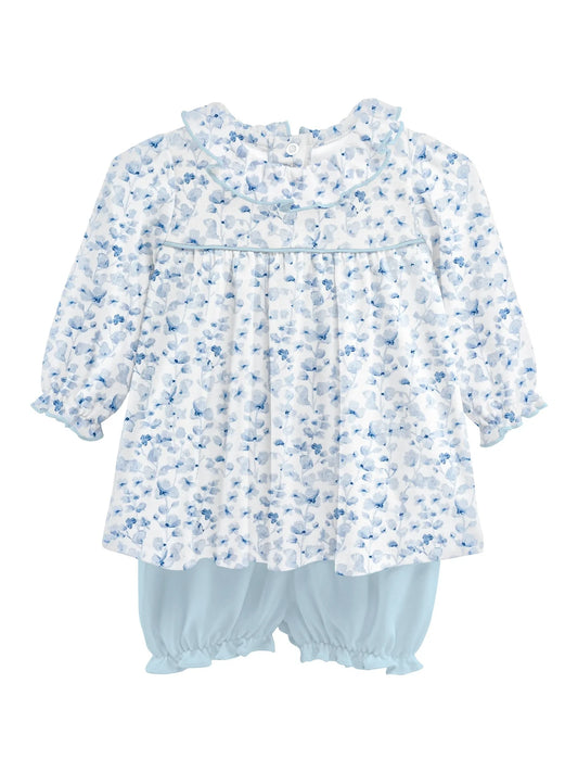 Baby Club Chic Blue Begonias Bloomer Set