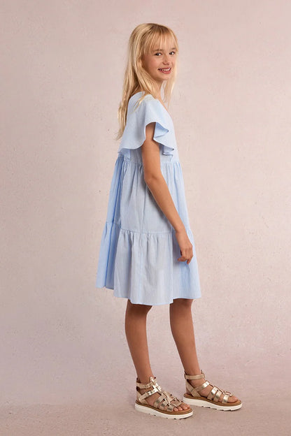 Mini MollyMini Molly Girls Blue Woven DressBabysupermarket