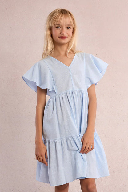Mini MollyMini Molly Girls Blue Woven DressBabysupermarket