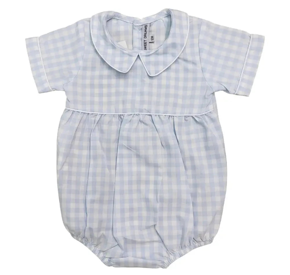 Sweet Dreams Light Blue Gingham Bubble