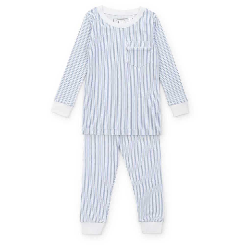 Lila and Hayes Stripes in Blue Bradford Pajama Set