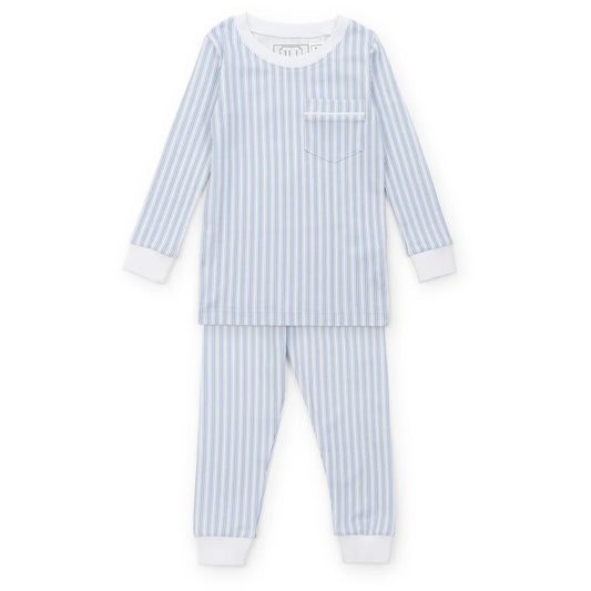 Lila and Hayes Stripes in Blue Bradford Pajama Set