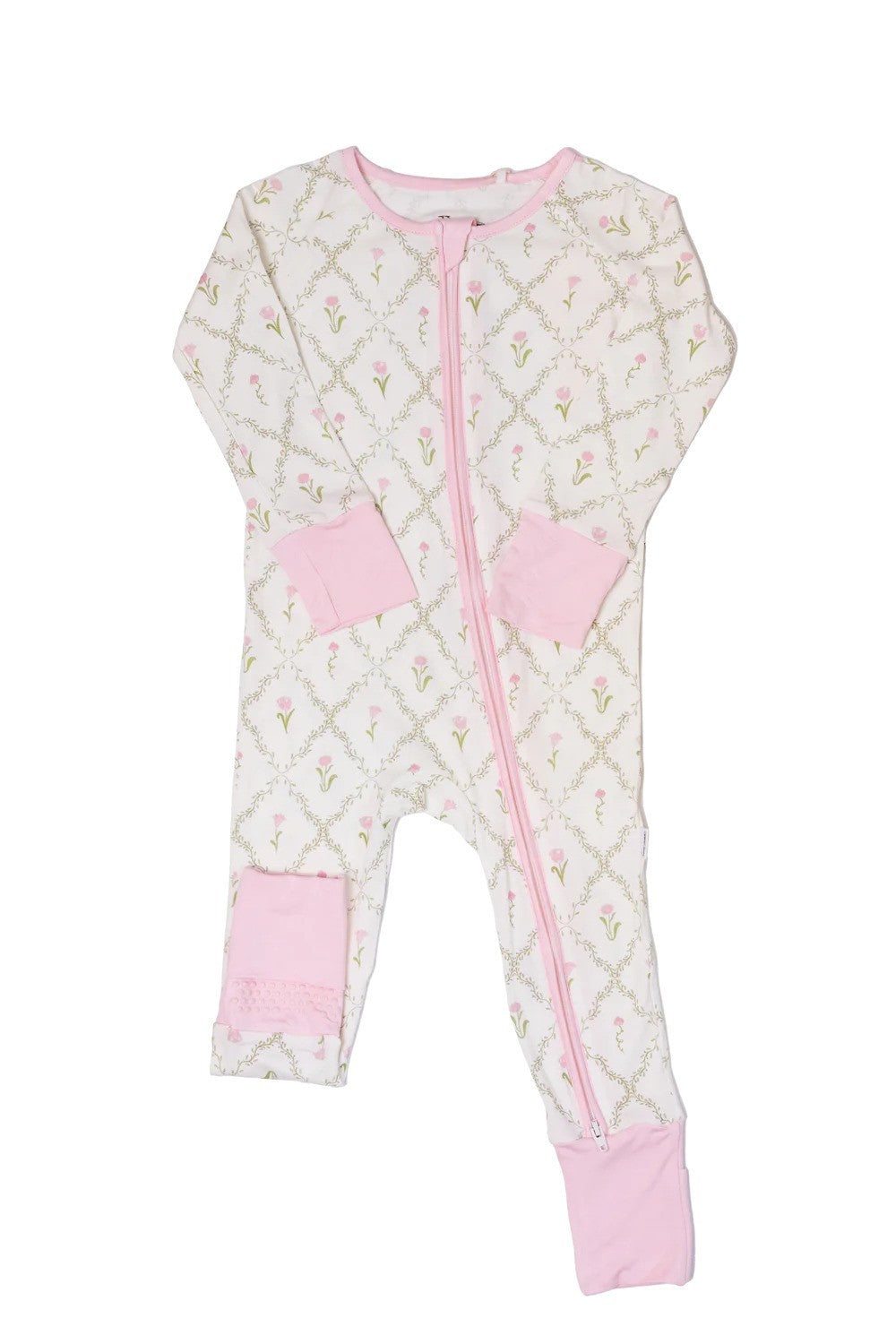 The Uptown Baby Flower Trellis Long Sleeve Romper