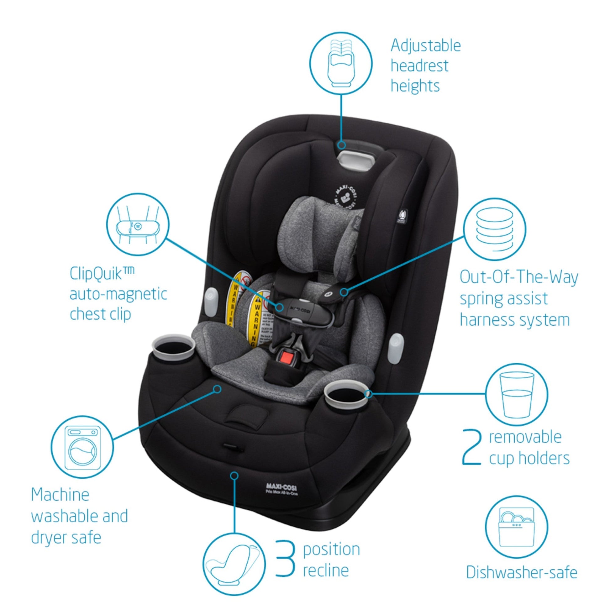 Maxi-Cosi Magellan LiftFit All-in-One Convertible Car Seat