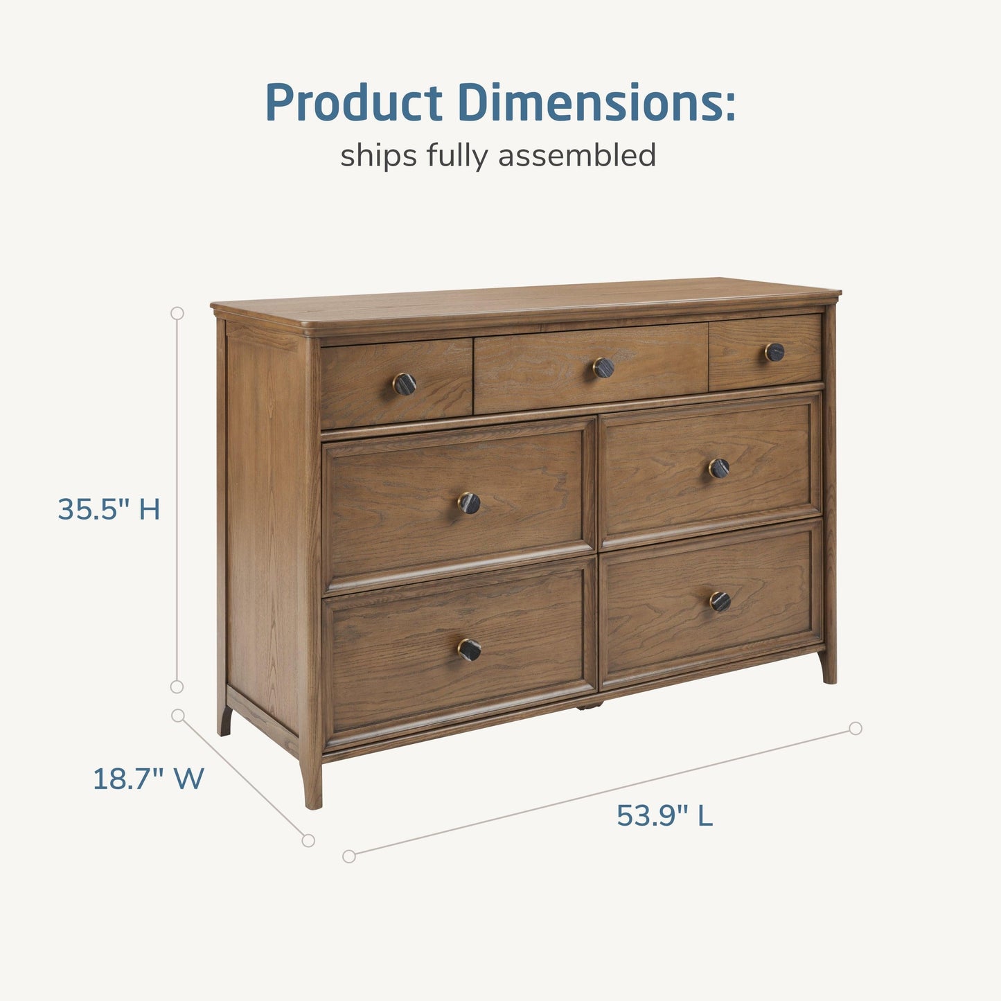 Maxi-Cosi Nursery Quiet Luxury 7-Drawer Dresser | PRESALE