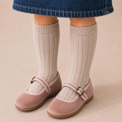 Elephantito Girls Isa Velvet Mary Jane - Pink