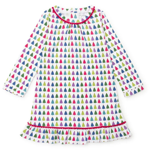 Lila and Hayes Christmas Tree Bright Carlin Dress