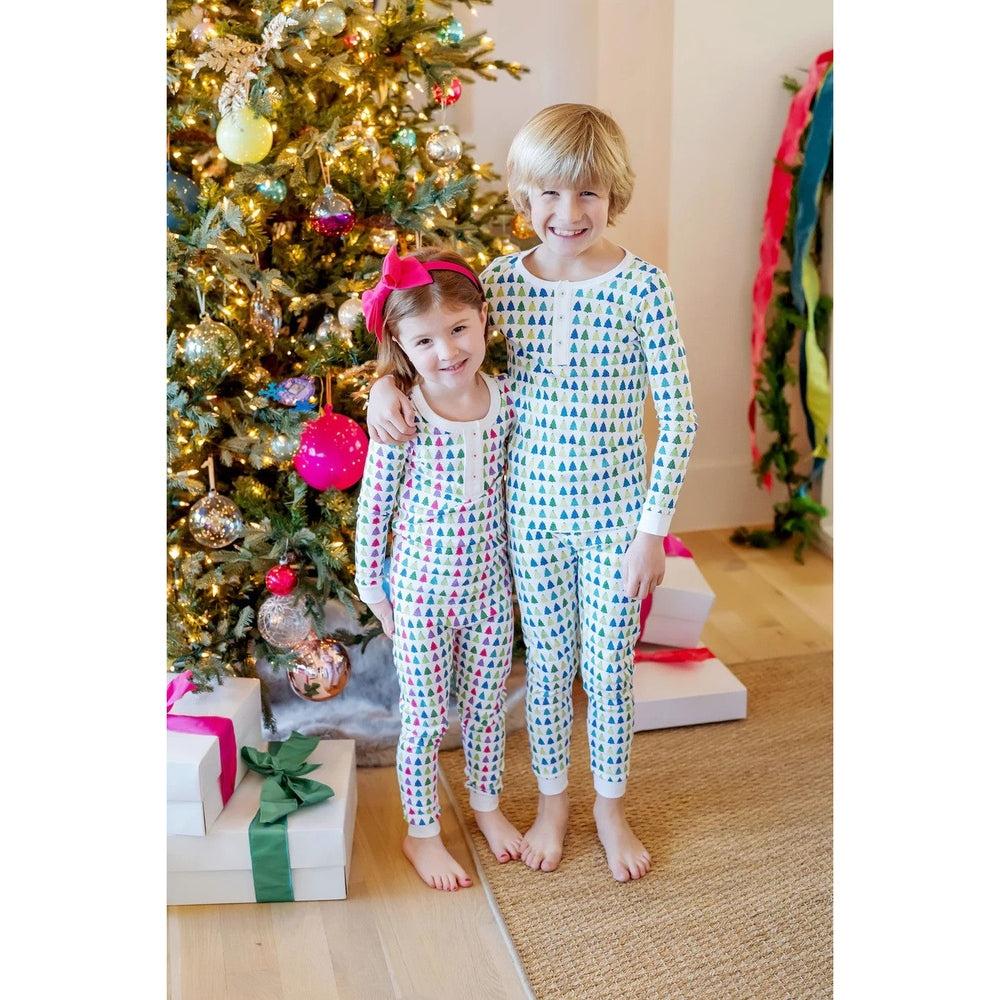 Lila and Hayes Christmas Tree Bright Alden Pajama Set