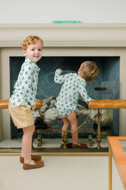 Proper Peony Boys Blue Tannenbaum Polo