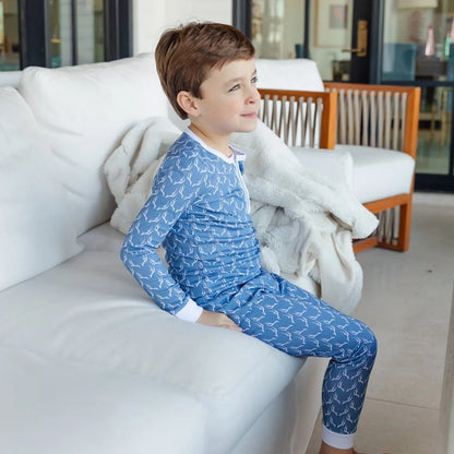Lila and Hayes Jack Pajama Set - Rustic Antlers