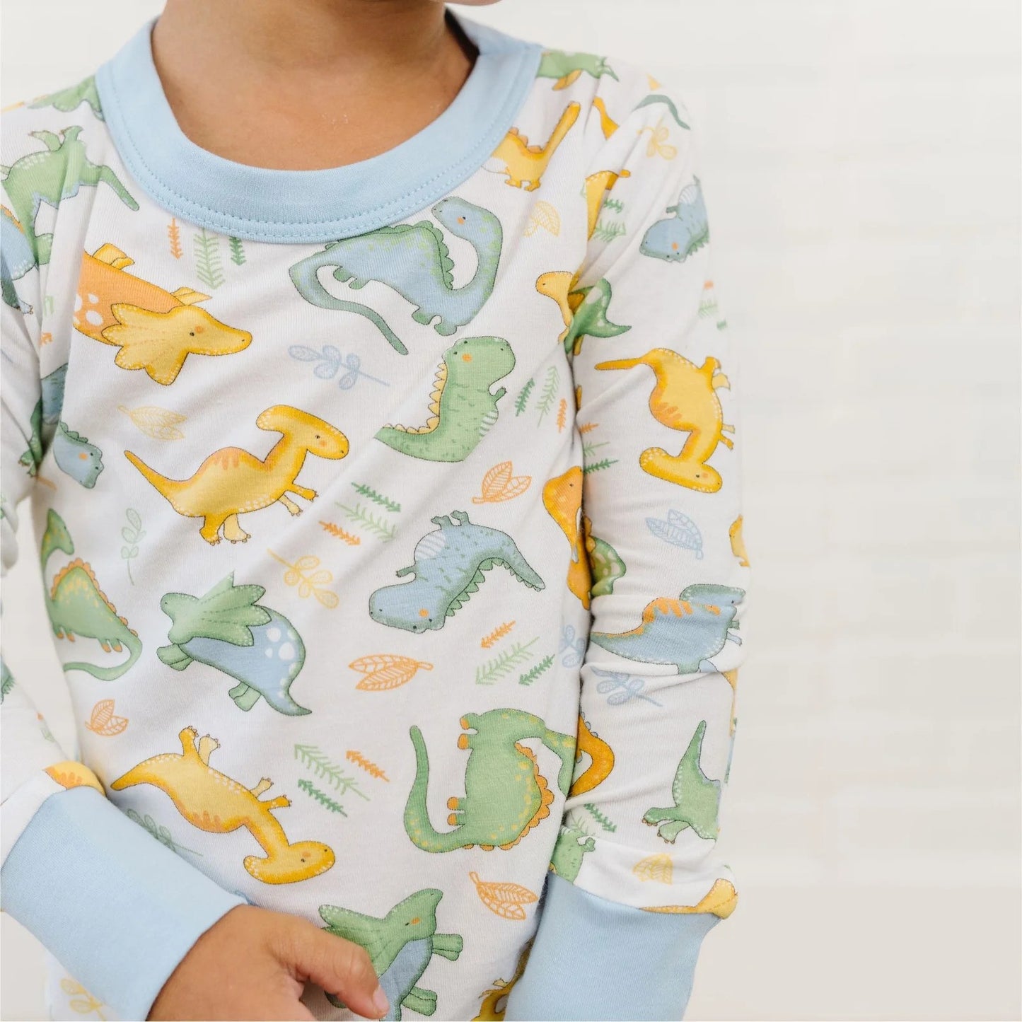 Magnolia Baby Dino Dreams Boys Toddler Blue Long Pajamas