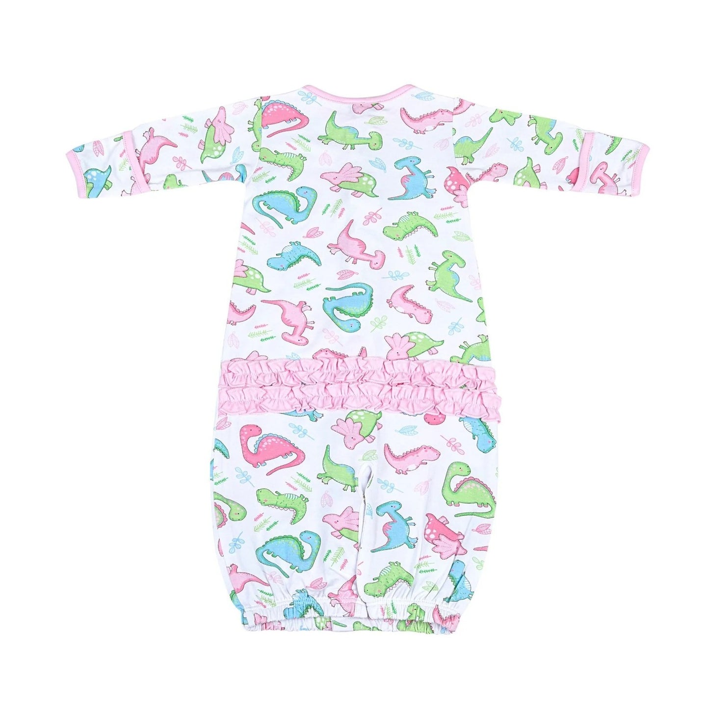 Magnolia Baby Dino Dreams Pink Printed Ruffle Converter