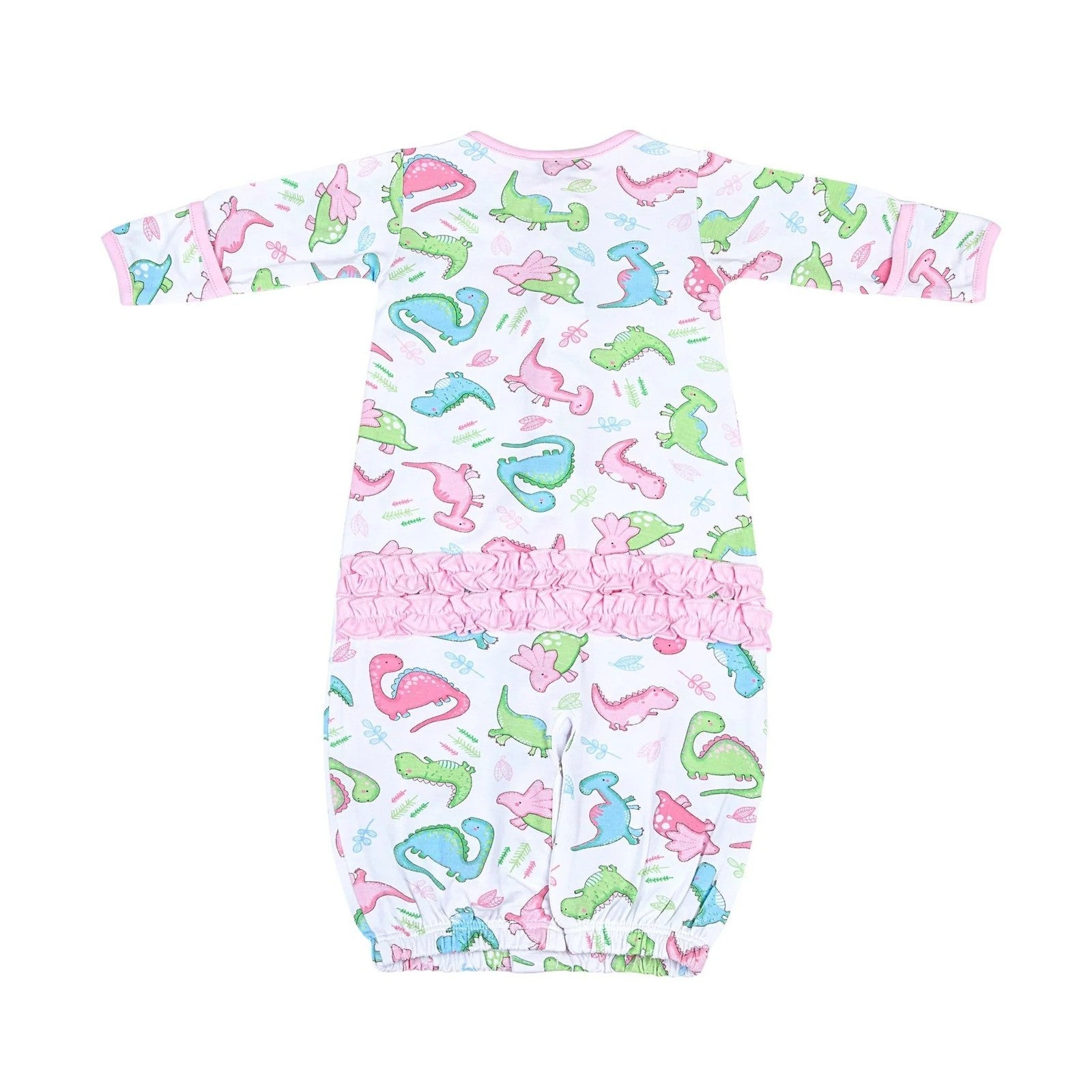 Magnolia Baby Dino Dreams Pink Printed Ruffle Converter