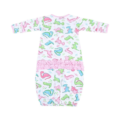 Magnolia Baby Dino Dreams Pink Printed Ruffle Converter