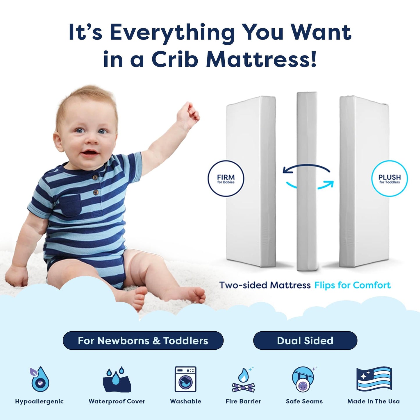 Moonlight SlumberMoonlight Starlight Dream Crib MattressBabysupermarket
