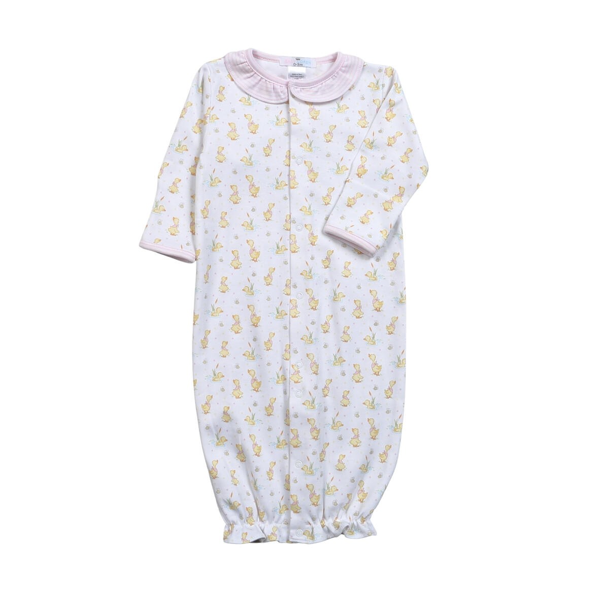 Baby Loren Girls Ducks in the Pond Pima Converter Gown