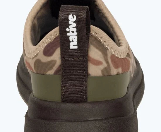 Native Shoes - Robbie Dash Print Kids - Shell White/Coffee Brown/Tuff Camo