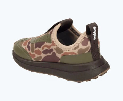 Native Shoes - Robbie Dash Print Kids - Shell White/Coffee Brown/Tuff Camo