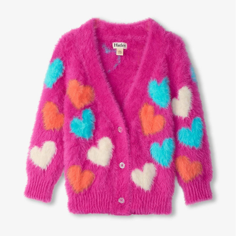 Hatley Jumbo Hearts Boucle Cardigan