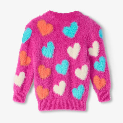 Hatley Jumbo Hearts Boucle Cardigan