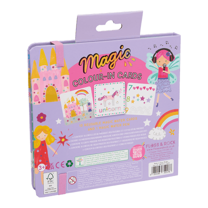 Floss & Rock Activity Sets Fairy Unicorn Magic Water Pen & Color-In Cards