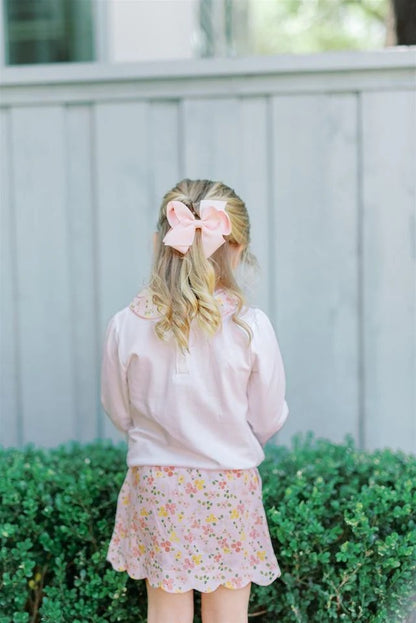 Proper Peony Betty Floral Long Sleeve Collar Shirt & Betty Floral Scallop Skirt Set