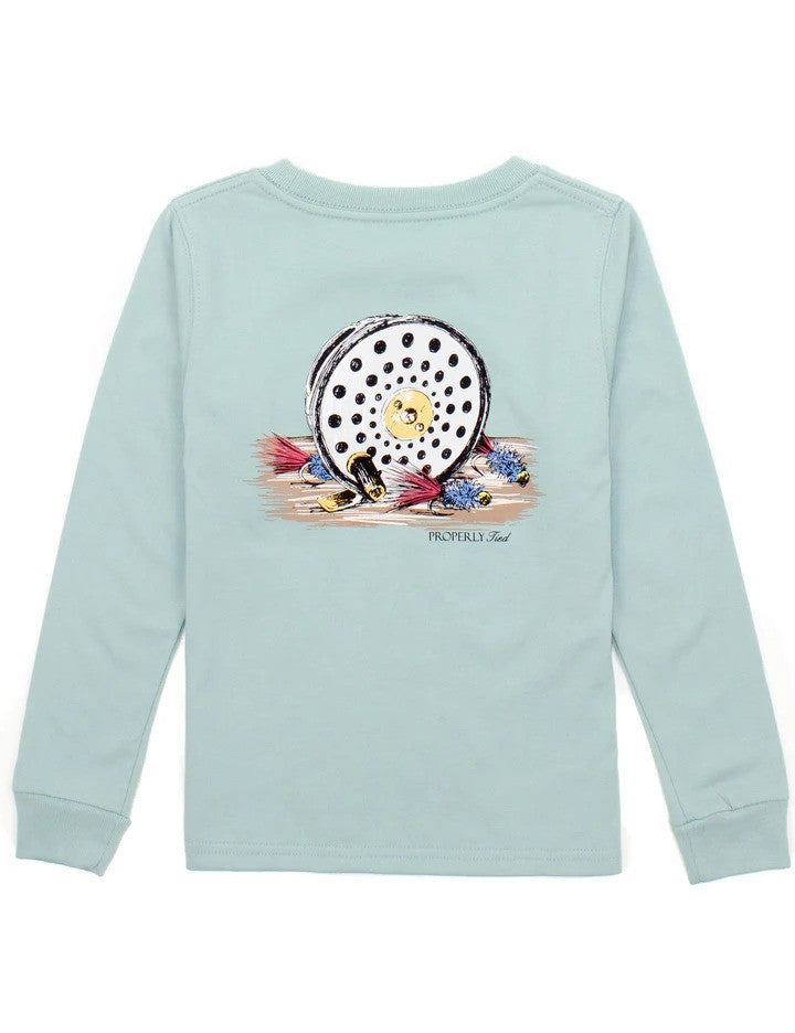 Properly Tied Fly Reel Long Sleeve T-Shirt