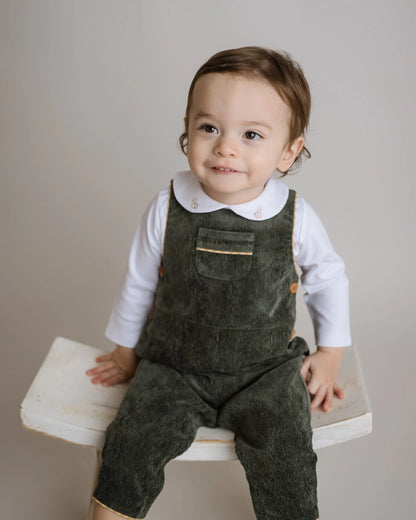 Cuclie Forest Green Corduroy Overalls