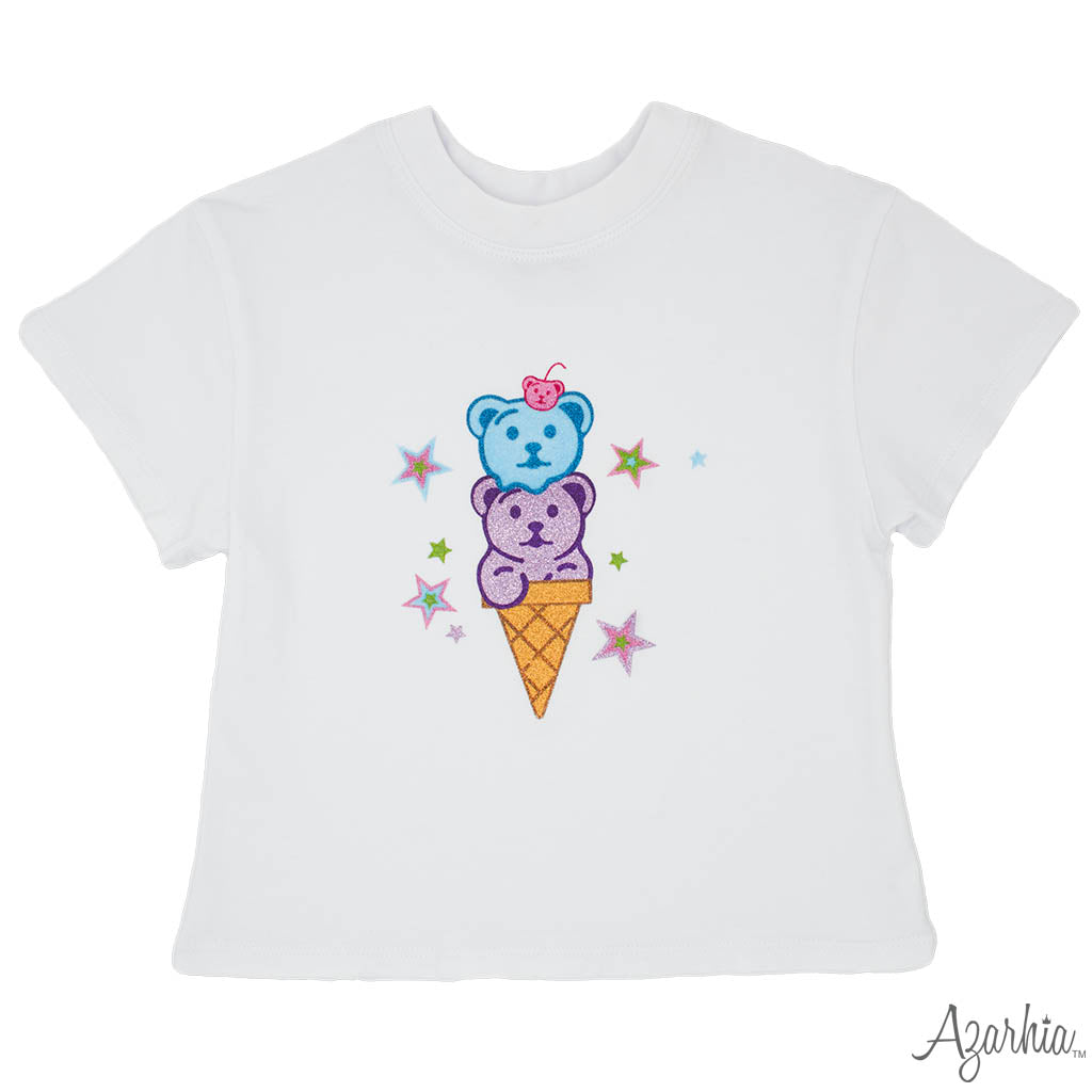 Azarhia Gummy Bear Cone Glitter Boxy T-Shirt