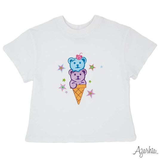 Azarhia Gummy Bear Cone Glitter Boxy T-Shirt