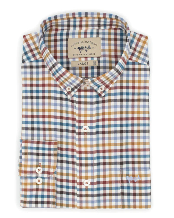 Coastal Cotton Boys Sport Shirt - Harvest Gingham