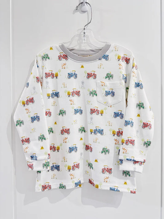 Baby Club Chic Tractor Time Pocket T-Shirt