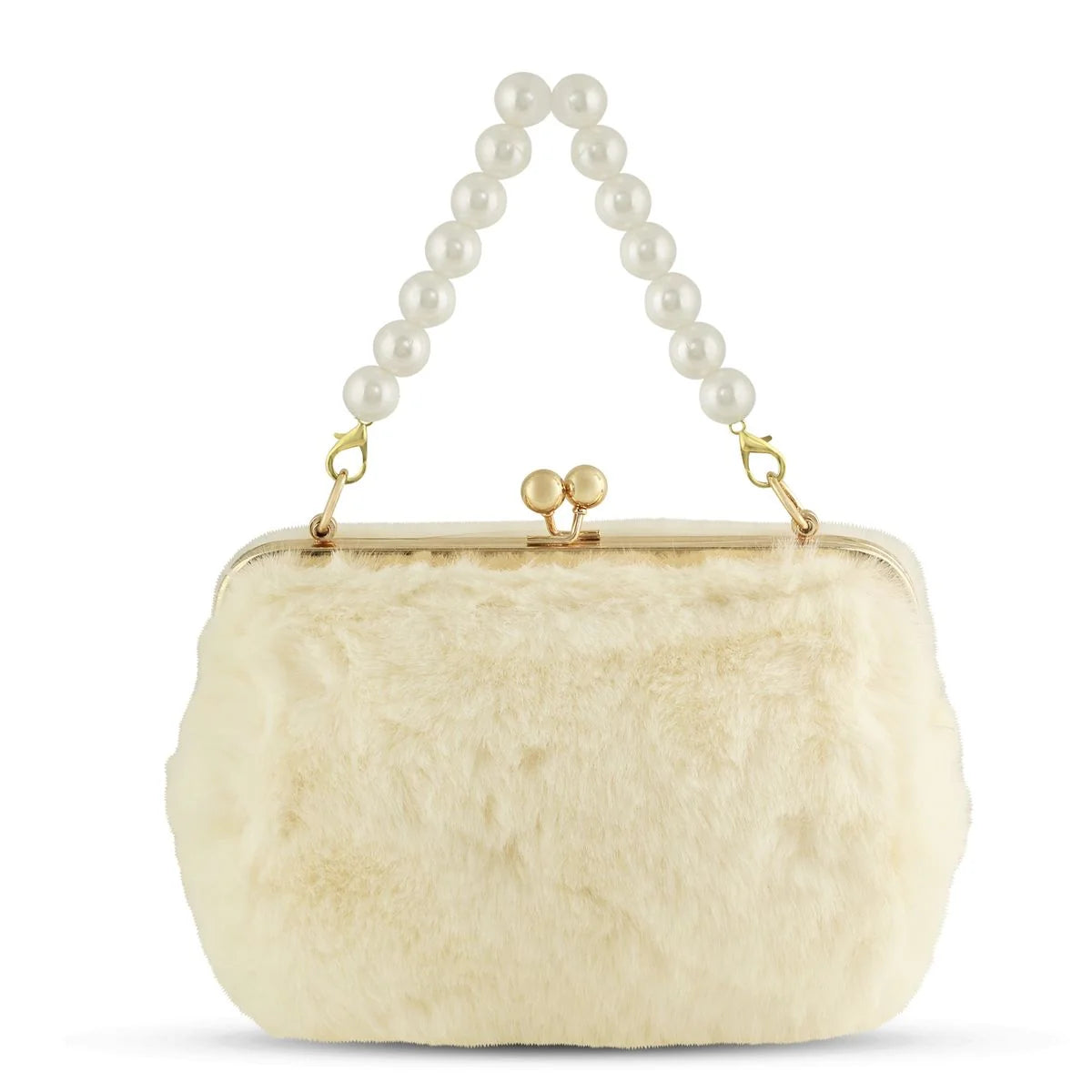 Carrying Kind Girls Lovie Purse - Faux Fur with Pearls