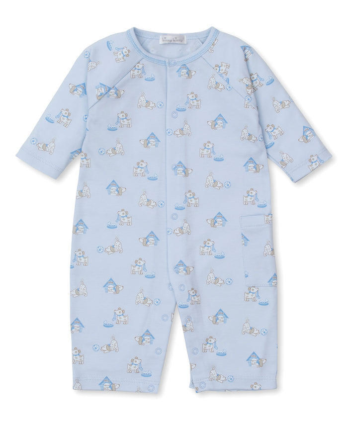 Kissy Kissy Pups in Action Playsuit Light Blue