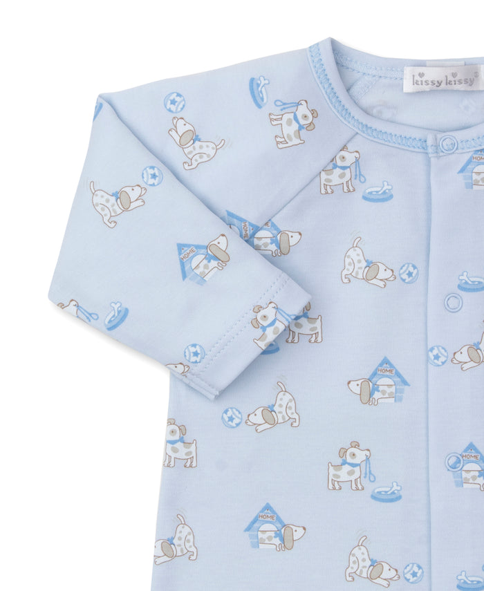 Kissy Kissy Pups in Action Playsuit Light Blue