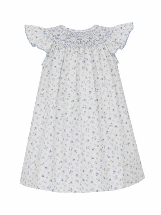Petit Bebe Girls Lily French Blue Floral Angel Wing Bishop