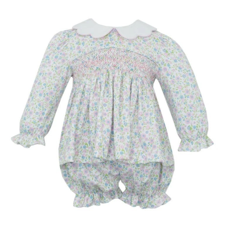 Petit Bebe Linda Pink & Blue Liberty Print Bloomer Set