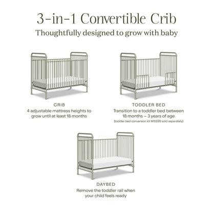 Namesake Abigail 3-in-1 Iron Convertible Crib