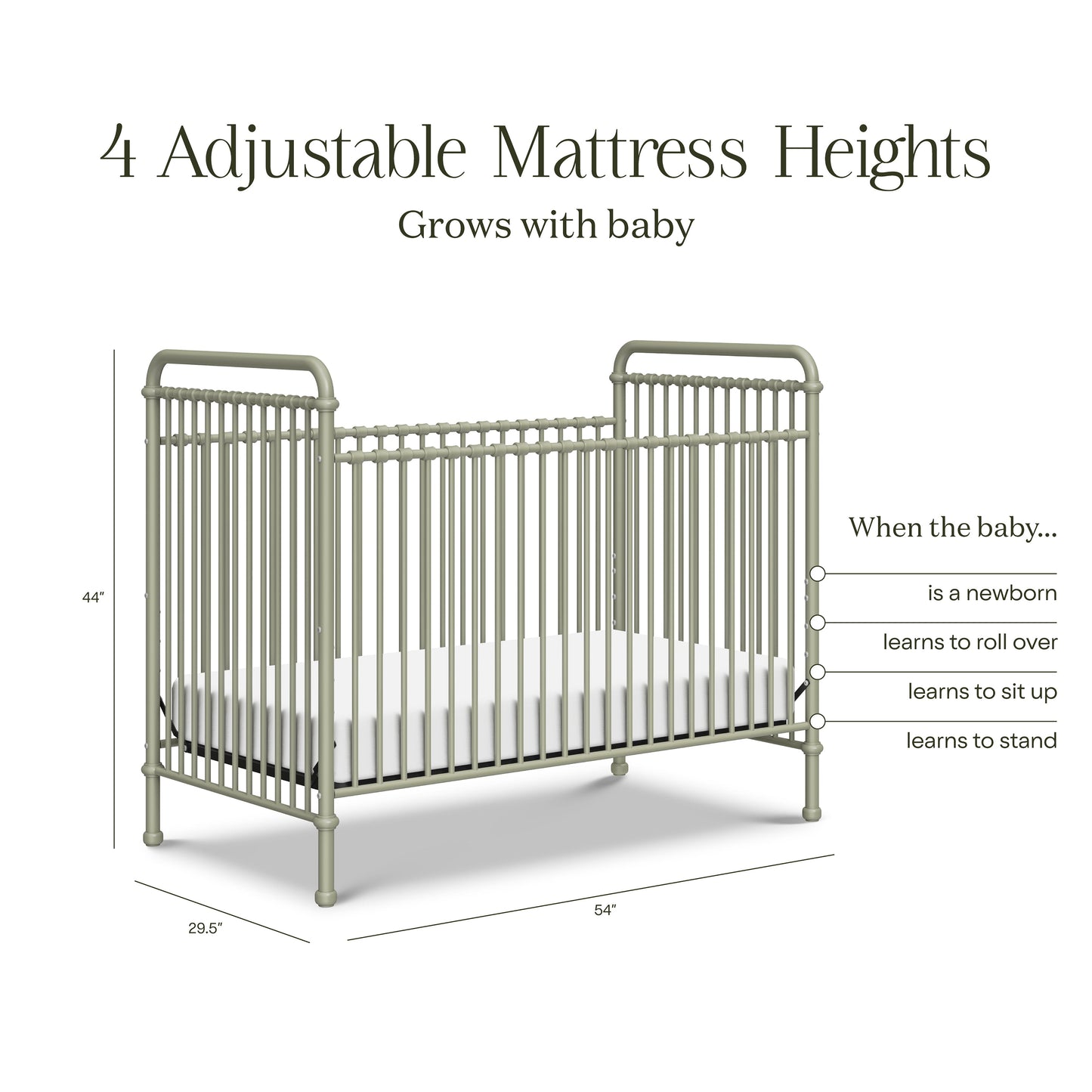 Namesake Abigail 3-in-1 Iron Convertible Crib
