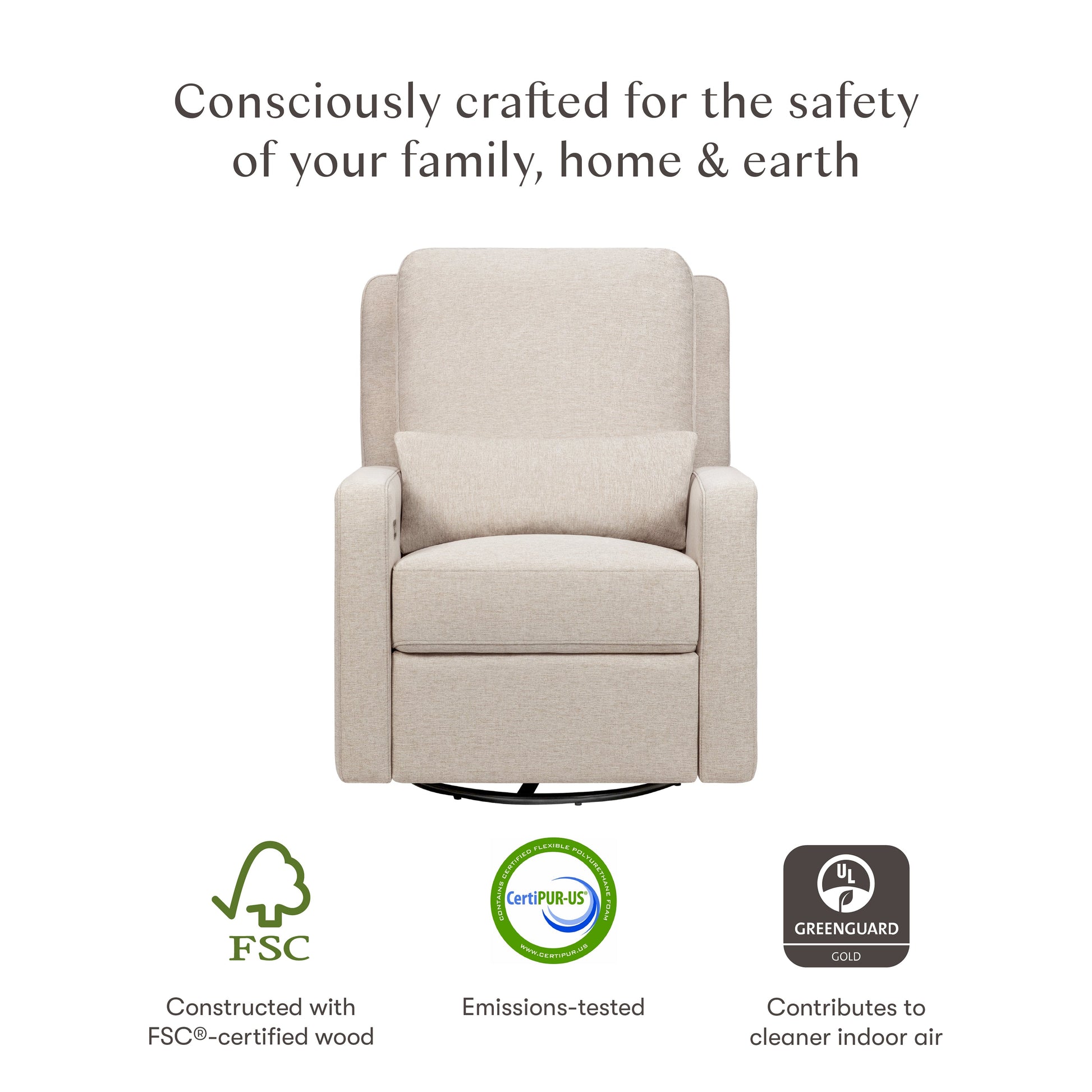 Babyletto Sigi Electronic Recliner and Glider with USB Port