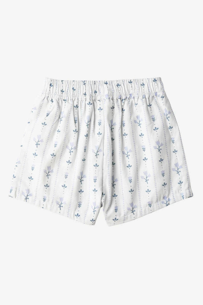 Makemake Organics Blue Vines Smocked Top & Short Set