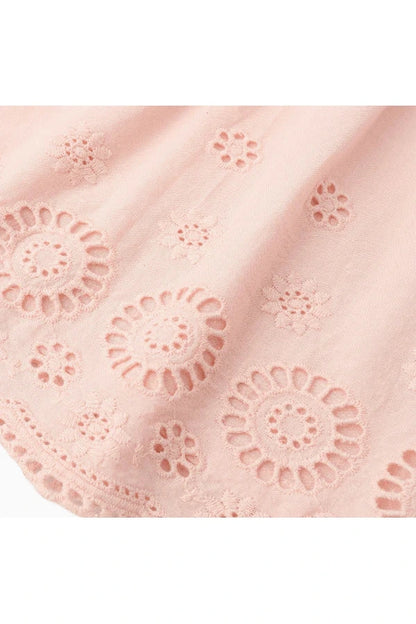 Makemake Organics Blush Eyelet Pant Set